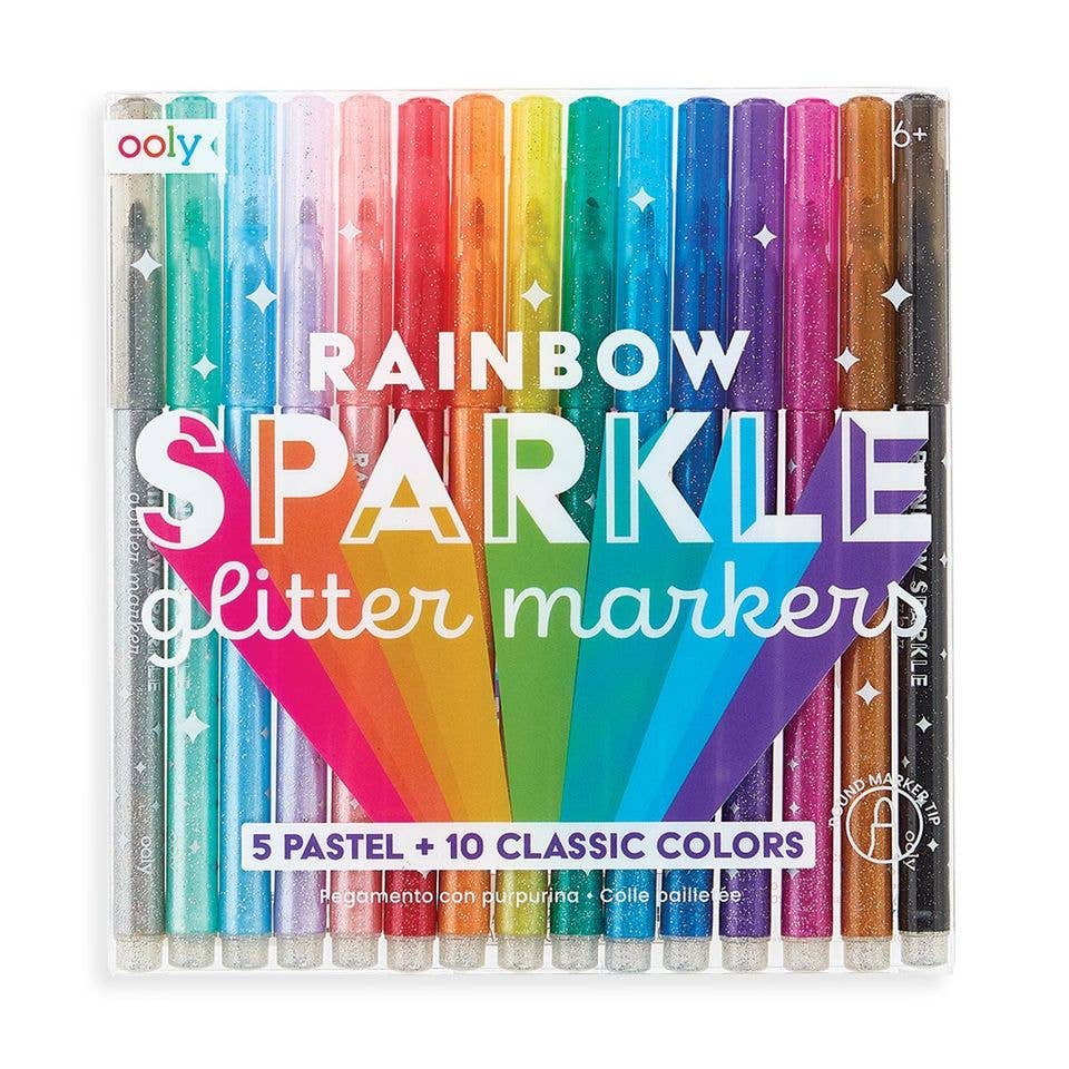 Ooly Rainbow Sparkle Glitter Markers – Brainstorm Art Supply
