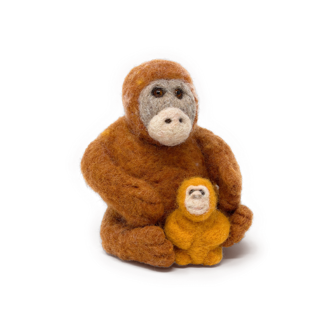 SALE! Orangutan & Baby Needle Felting Craft Kit