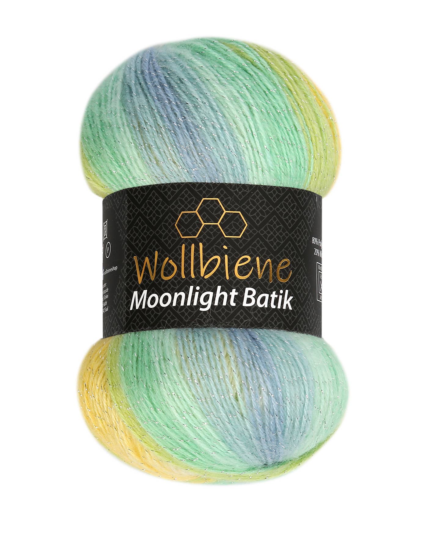 Wollbiene - Wollbiene Moonlight Glitter Batik Häkeln Strickwolle