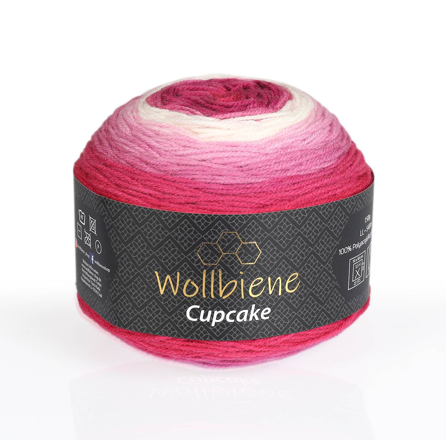 Wollbiene - Wollbiene Cupcake Farbverlaufswolle Strickwolle 150g