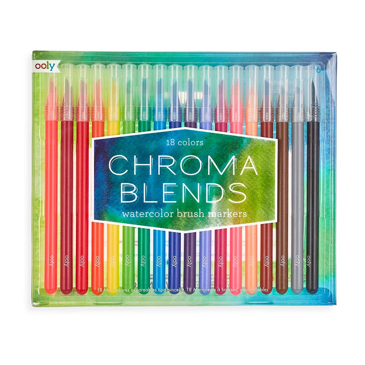 OOLY - Chroma Blends Watercolor Brush Markers – Brainstorm Art Supply