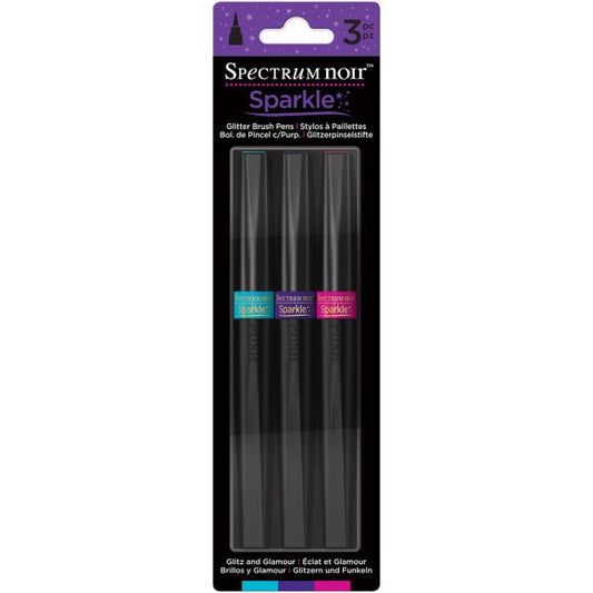 Spectrum Noir Sparkle Glitter Brush Pens 3/Pkg