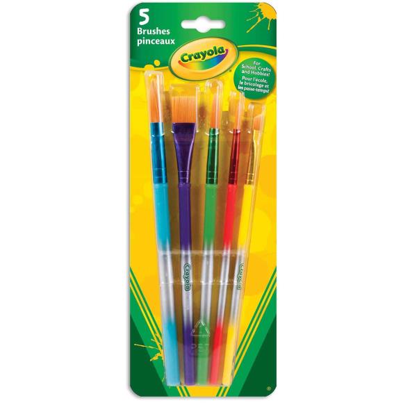 Crayola Art & Craft Brushes-5/Pkg
