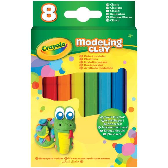 Crayola Modeling Clay .6oz 8/Pkg Basic