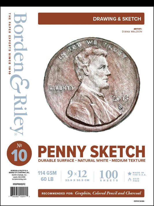 #10 Penny Sketch Paper Pads 9" x 12" 100 Shts./Pad