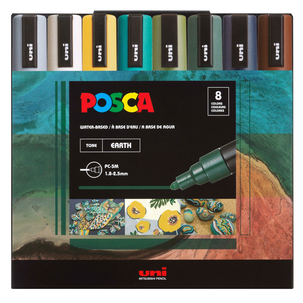 
                      
                        POSCA Paint Marker Set, 8 Colors, PC-5M Earth Tone Set
                      
                    