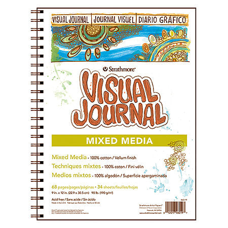 Visual Journal Mixed Media Notebooks 34sheets 90lb