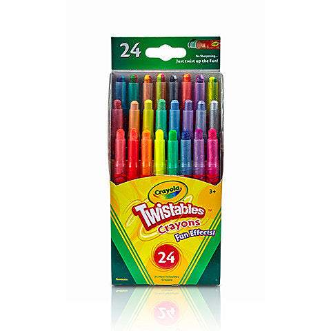 Fun Effects Twistables Crayon Set, 24 Colors