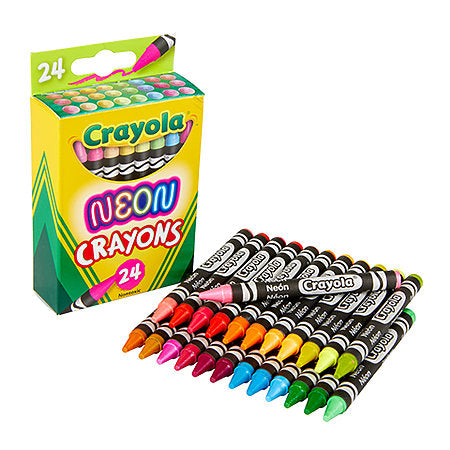 24-Color Neon Set, Crayola Crayon