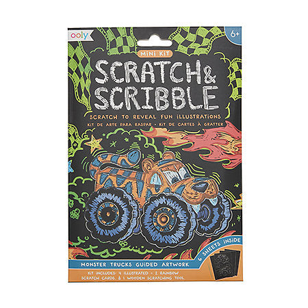 Monster Trucks Mini Scratch & Scribble Art Kits