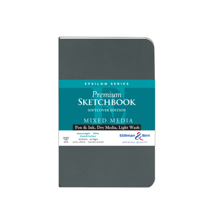 
                      
                        Stillman & Birn Mixed Media Sketchbook - Epsilon Series: 5.5 x 8.5 Portrait SOFTCOVER
                      
                    