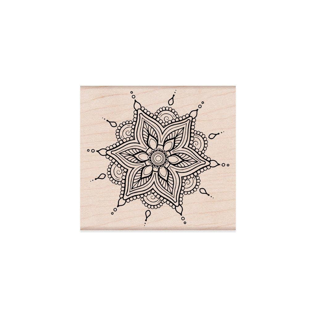 Hero Arts - Henna Flower Pattern Handmade Rubber Stamp