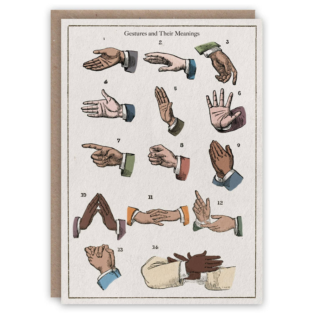 The Pattern Book - Gestures and Their Meanings greeting card