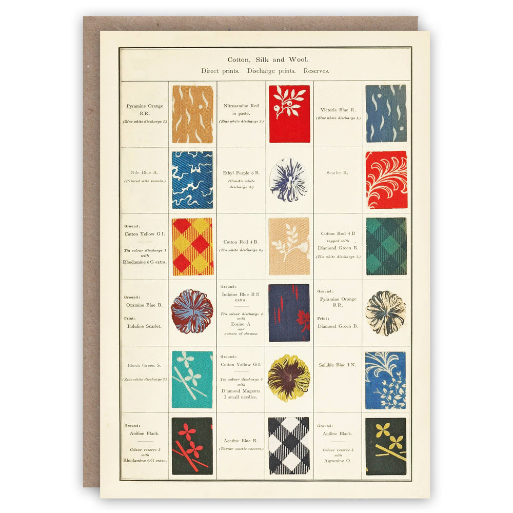 The Pattern Book - Cotton Silk and Wool greeting card