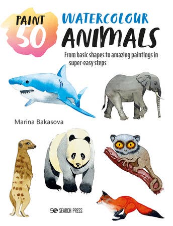 Penguin Random House LLC - Paint 50: Watercolor Animals