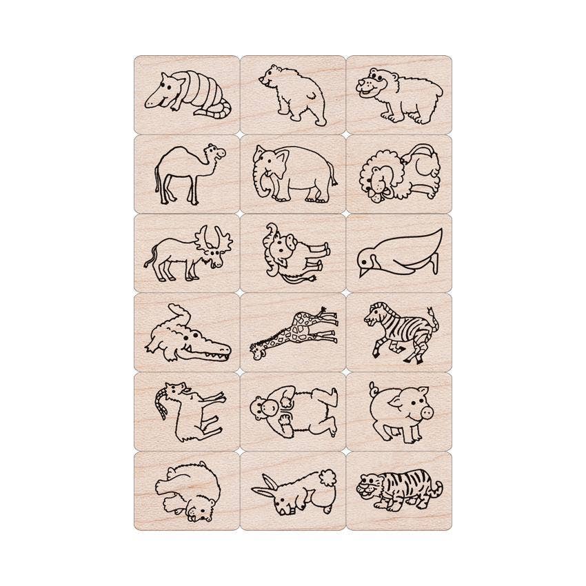 Hero Arts - Fun Animals Ink 'n' Stamp Rubber Stamp Set