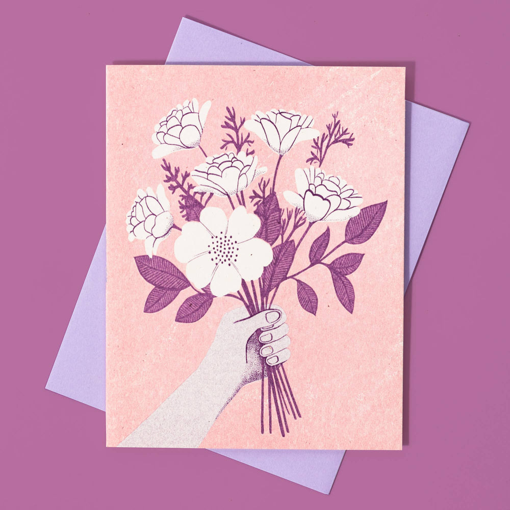 Bromstad Printing Co. - Bouquet - Risograph Card