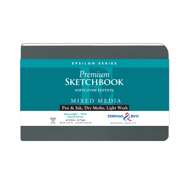 
                      
                        Stillman & Birn Mixed Media Sketchbook - Epsilon Series: 5.5 x 8.5 Portrait SOFTCOVER
                      
                    