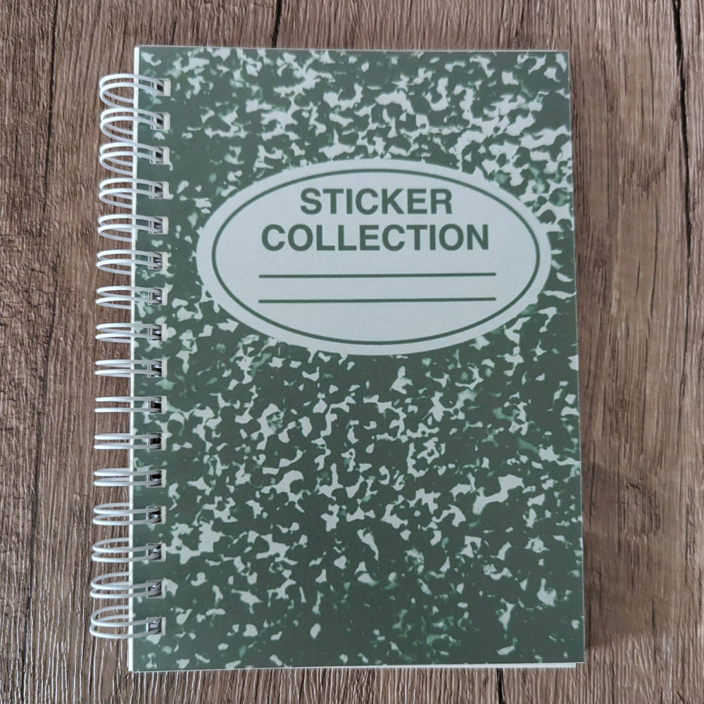 
                      
                        The Sadsquatch - Green Composition Notebook - Reusable Sticker Book - 50 Page
                      
                    