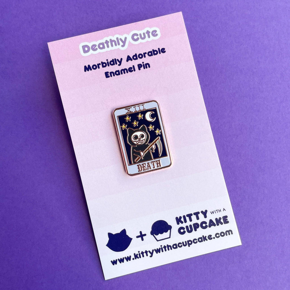 
                      
                        Kitty With A Cupcake - Death Tarot Kitty Enamel Pin
                      
                    