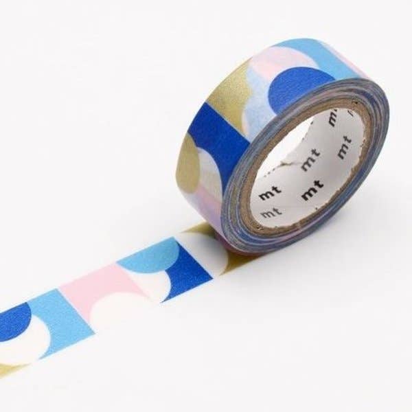 mt masking tape (Sweet Bella) - Half Circle Pink Blue