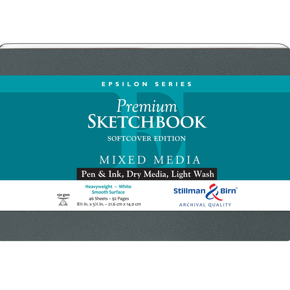 
                      
                        Stillman & Birn Mixed Media Sketchbook - Epsilon Series: 5.5 x 8.5 Portrait SOFTCOVER
                      
                    