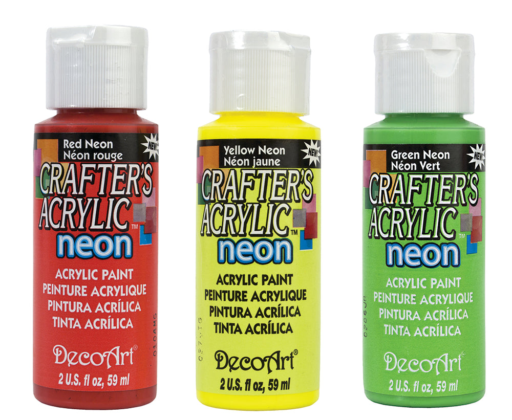 DecoArt Crafter's Acrylic Paint in Neon Colors