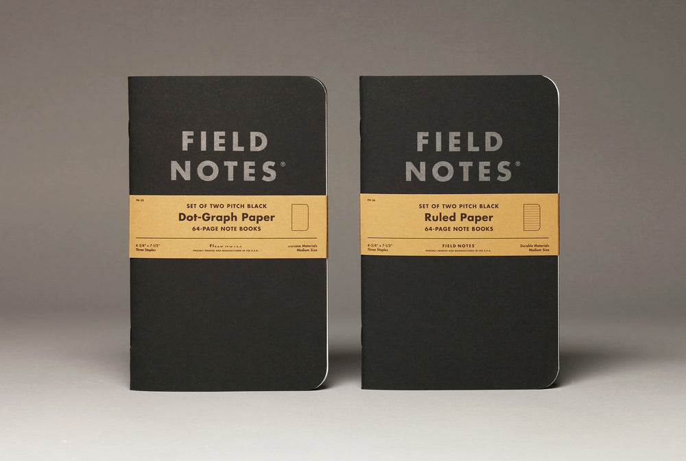 Pitch Black Memo Book 3-Packs Dot-Graph