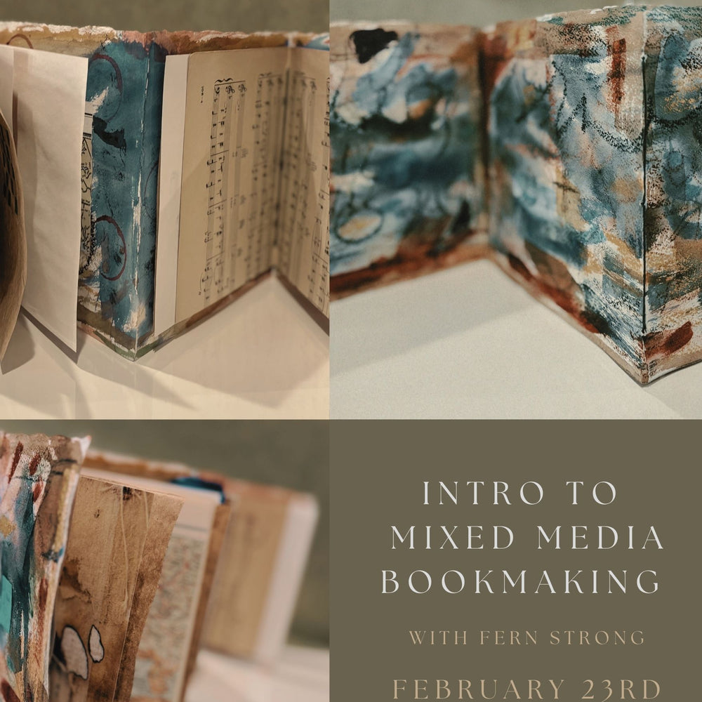 
                      
                        Introduction to Mixed Media Bookmaking with Fern Strong
                      
                    