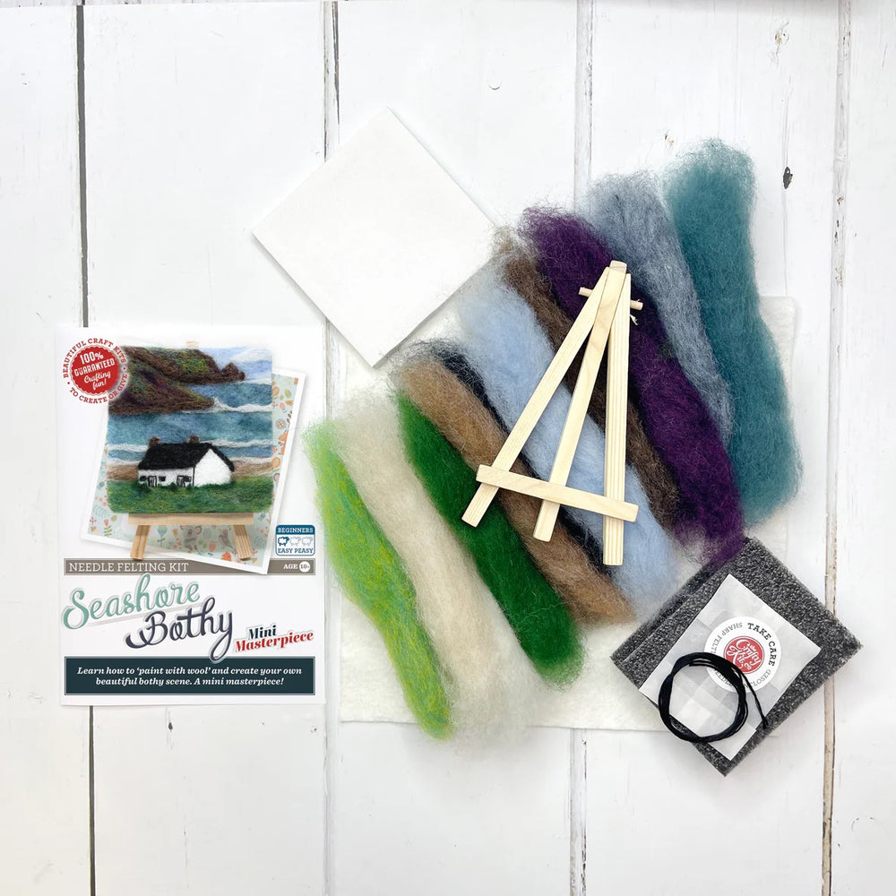 
                      
                        Paint with Wool: Mini Masterpiece Seashore Bothy Felting Kit
                      
                    