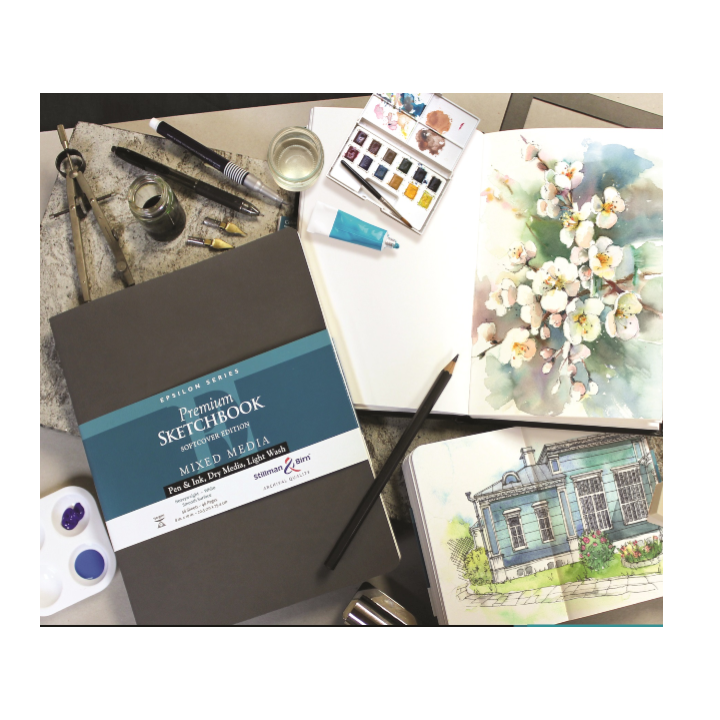 
                      
                        Stillman & Birn Mixed Media Sketchbook - Epsilon Series: 5.5 x 8.5 Portrait SOFTCOVER
                      
                    