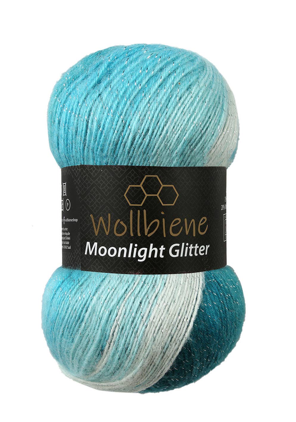 woolen bee moonlight glitter batik crochet knitting wool: 4000 orange yellow grey