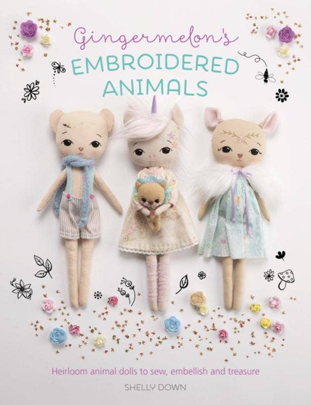 Gingermelon's Embroidered Animals: Heirloom Animal Dolls