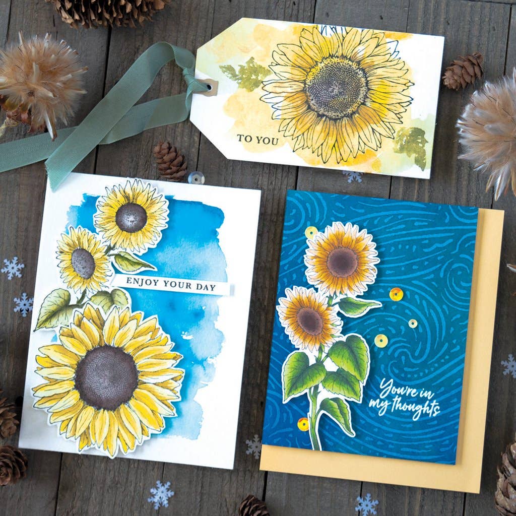 Hero Arts - Hero Florals Sunflower Stem Handmade Rubber Stamp