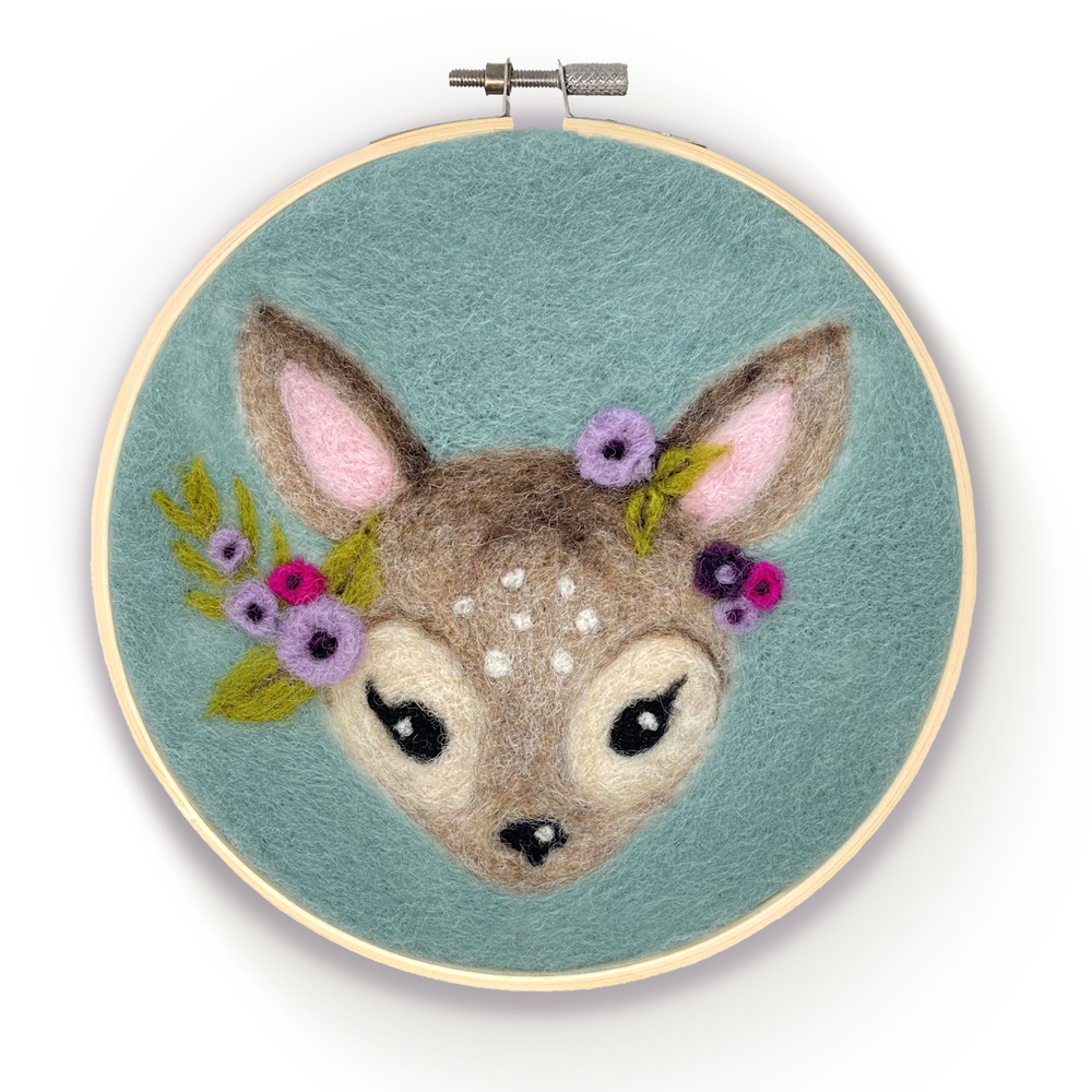 
                      
                        Floral Fawn in a Hoop Needle Felting Craft Kit
                      
                    