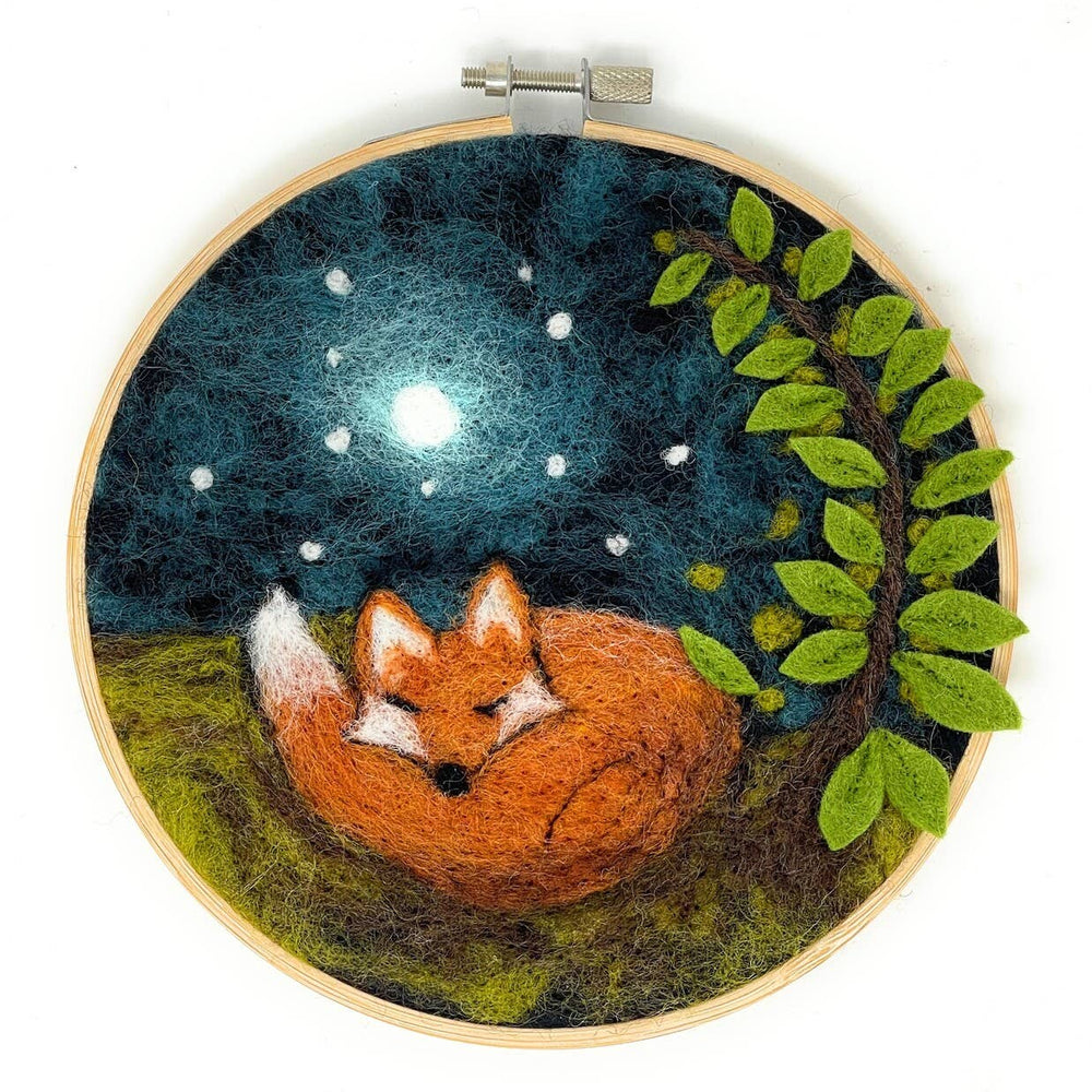 
                      
                        Paint with Wool: Sleepy Fox in a Hoop Needle Felt Craft Kit
                      
                    