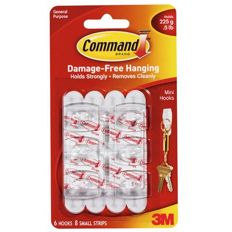 Command Hooks & Strips, Mini 6 Pack