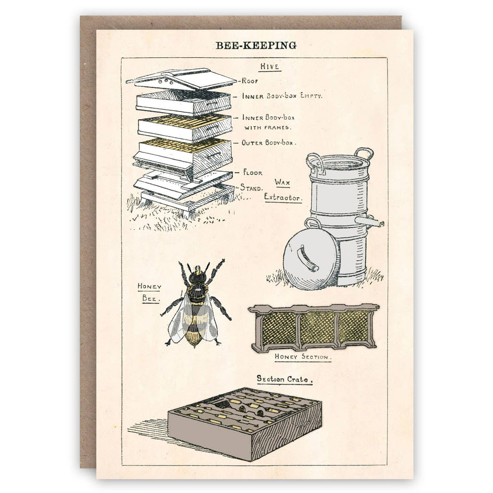 The Pattern Book - Beekeeping greeting card