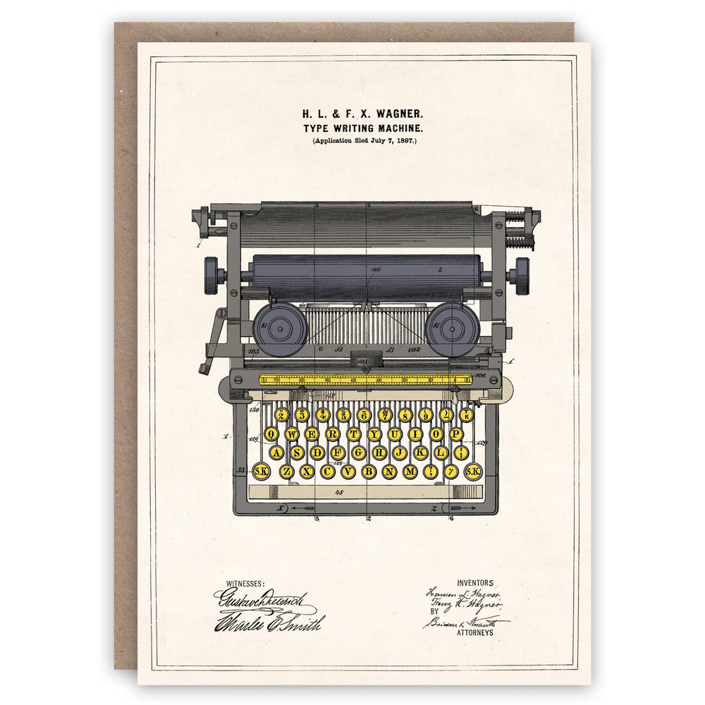 The Pattern Book - Typewriter greeting card