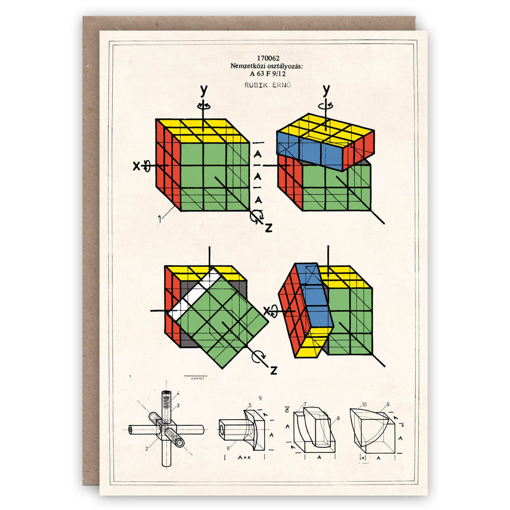 The Pattern Book - Rubik’s Cube greeting card