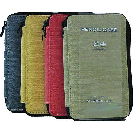 Panel Style Canvas Pencil Cases