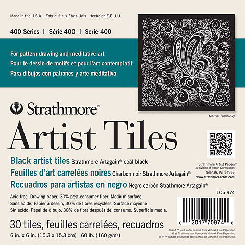Strathmore Black Artist Tiles
