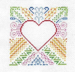 Subversive Cross Stitch - Ornate DIY Customizable Heart