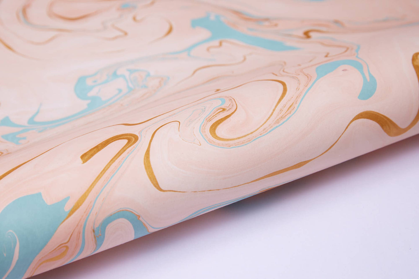 Blush Pink - Hand Marbled Gift Wrap Sheets