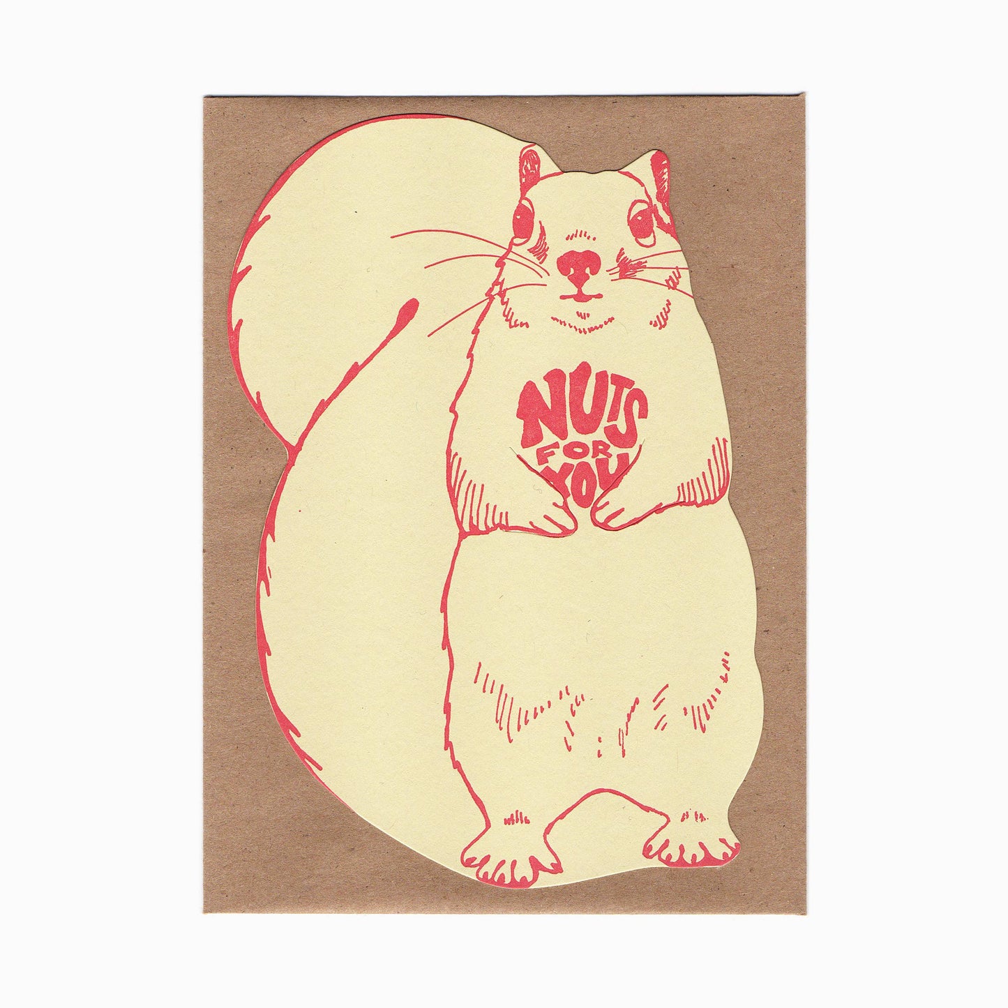Blackbird Letterpress - nuts for you squirrel gift card