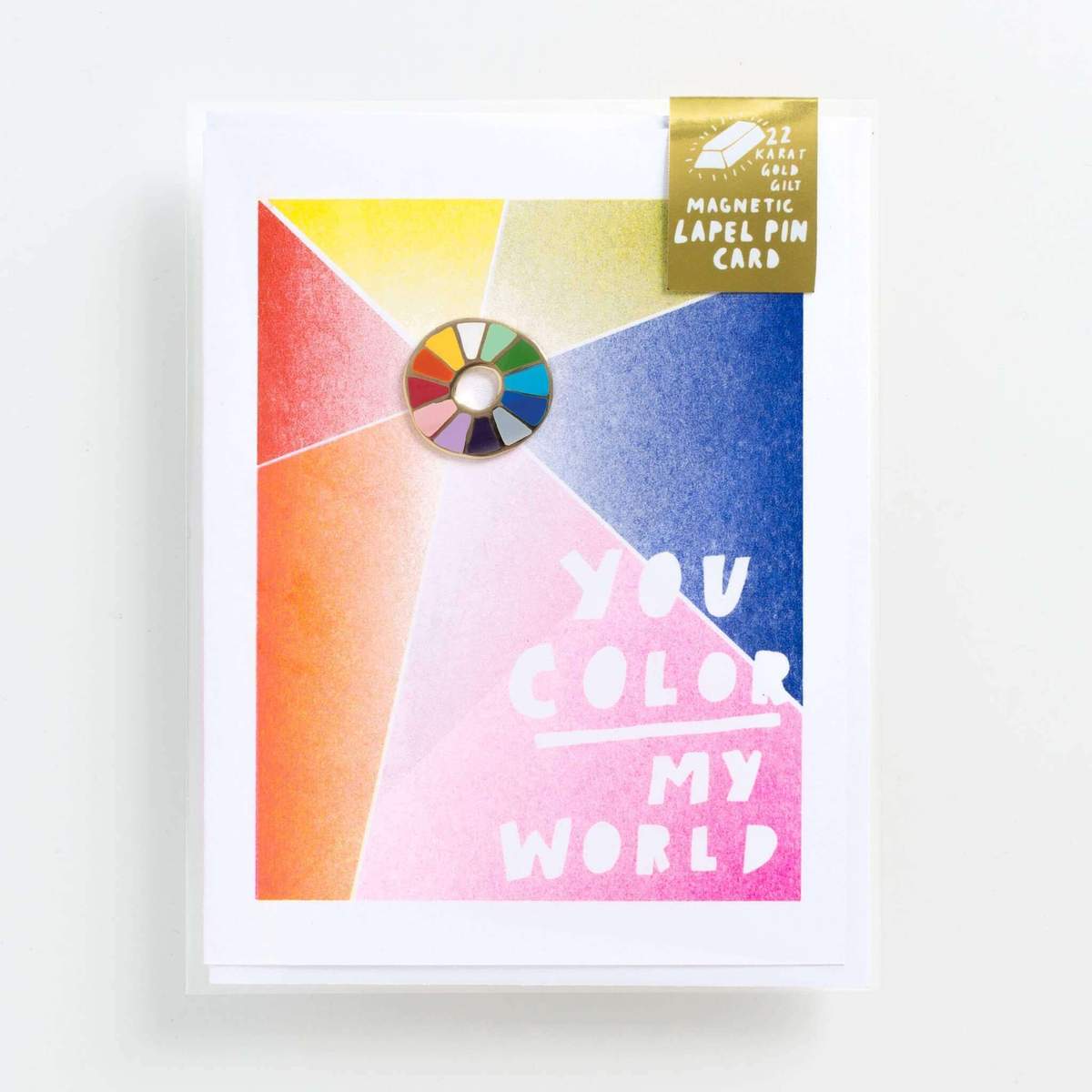 Color Wheel Pin and You Are My World Card