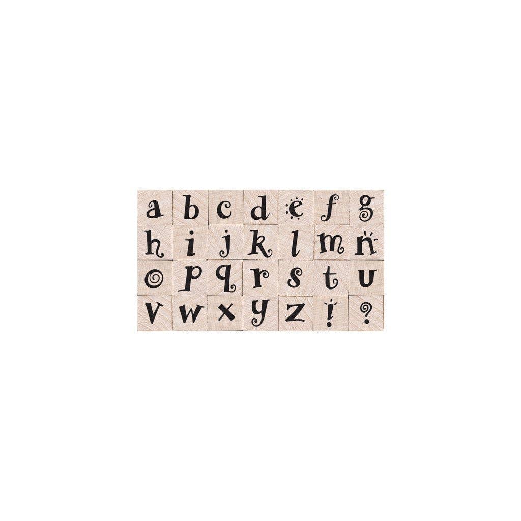 Tiny Carnival Letters Rubber Stamp Set