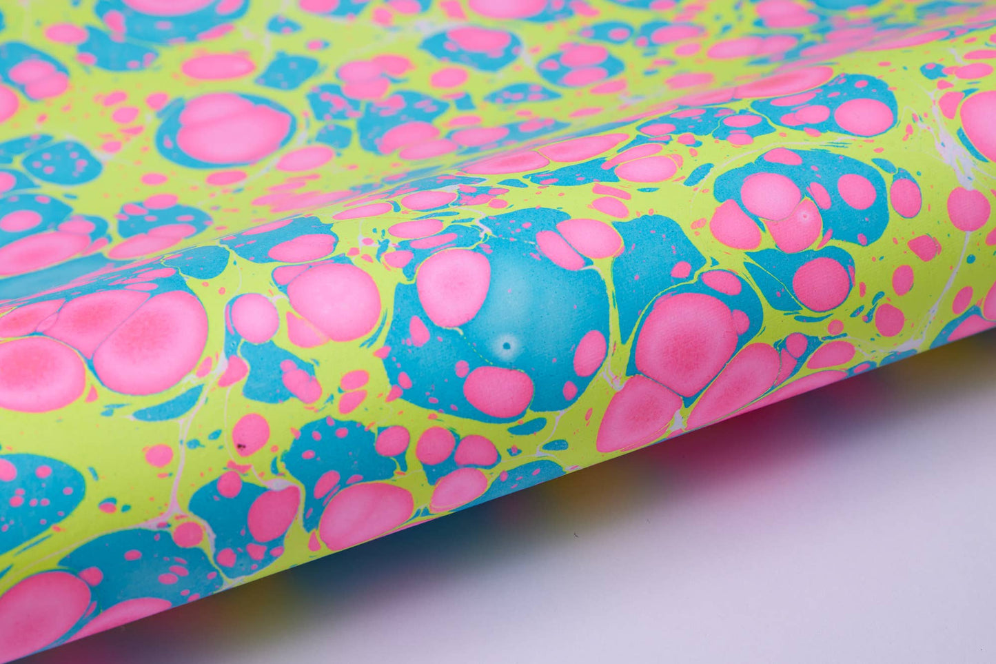 Neon Stone - Hand Marbled Gift Wrap Sheets