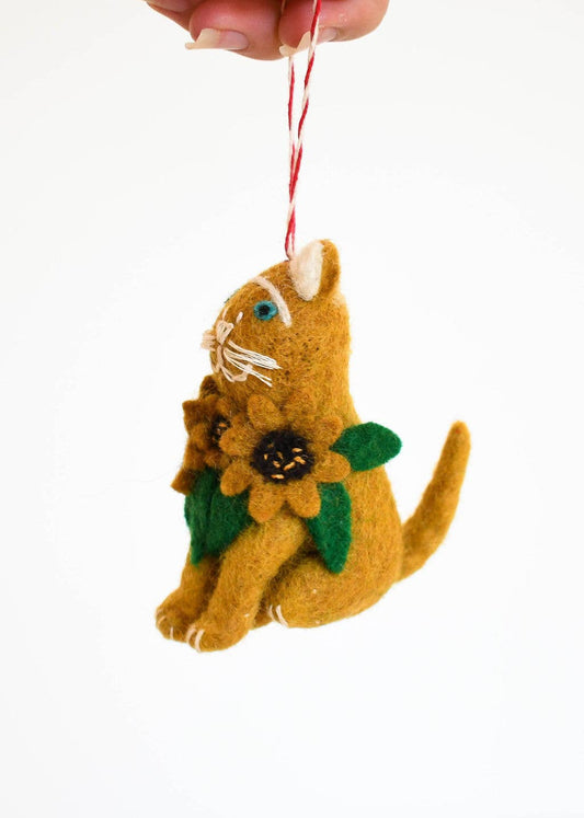 Vincat Van Gogh Cat Felt Christmas Decoration