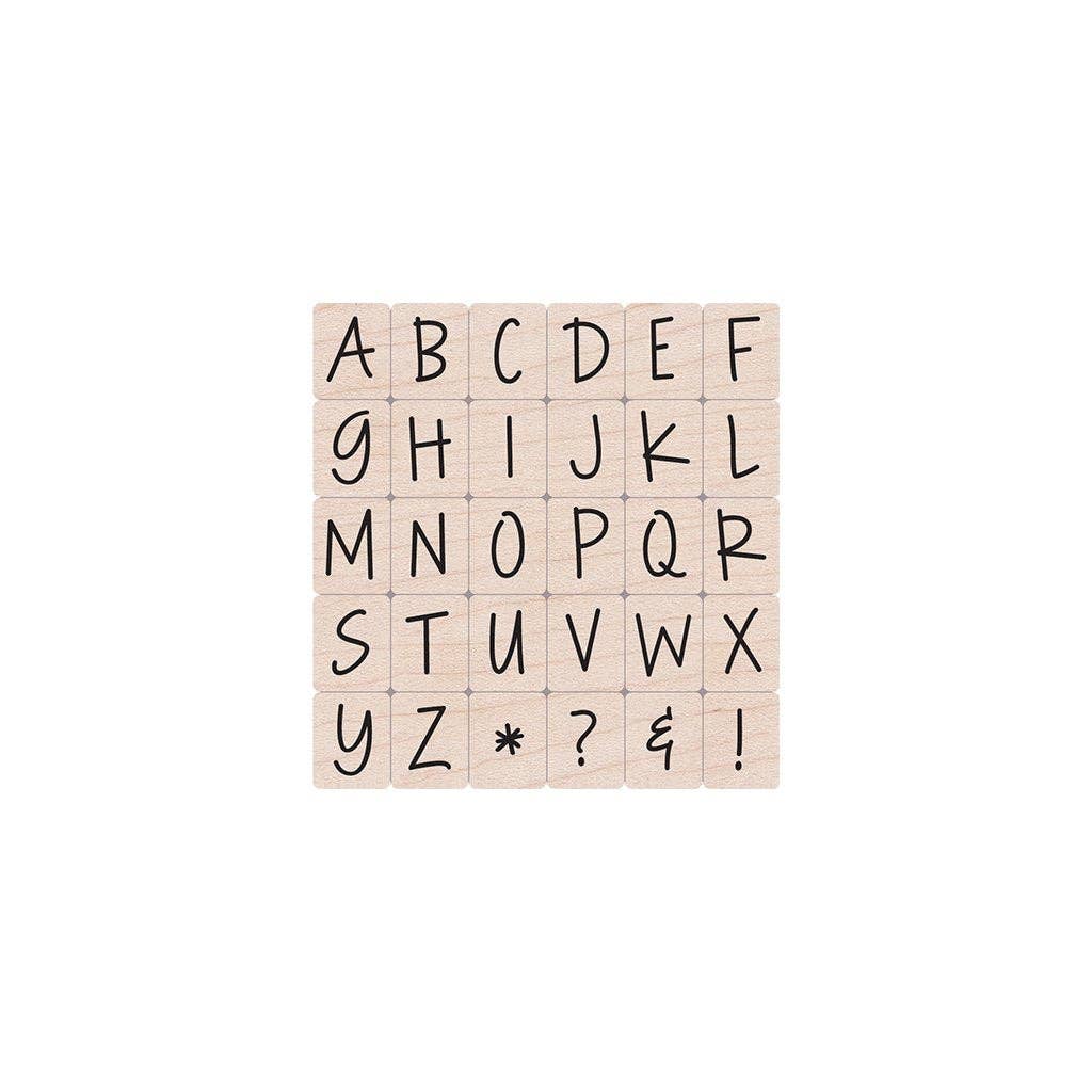 Happy Upper Case Alphabet Stamp Set